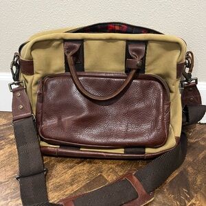 Will Leather Goods Tan Brown leather Messenger Bag